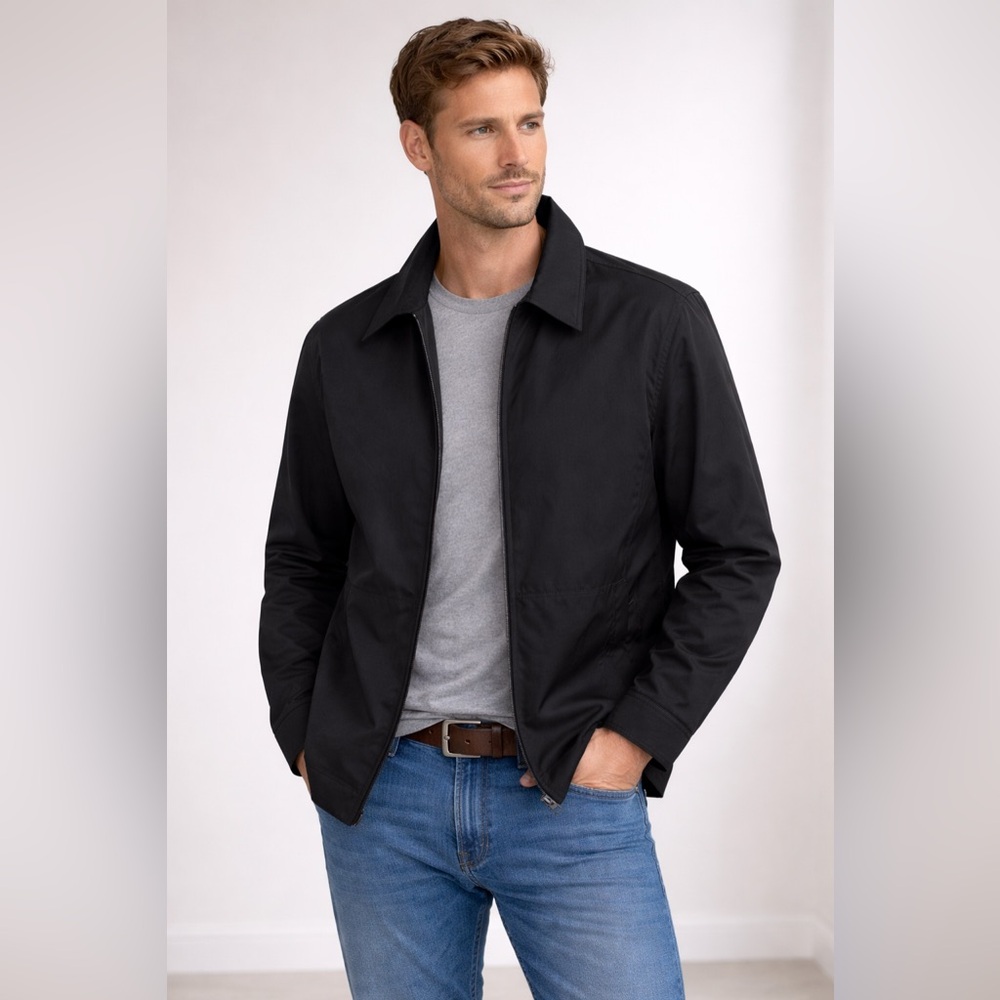 Banana Republic Black Lightweight Zip Jacket
